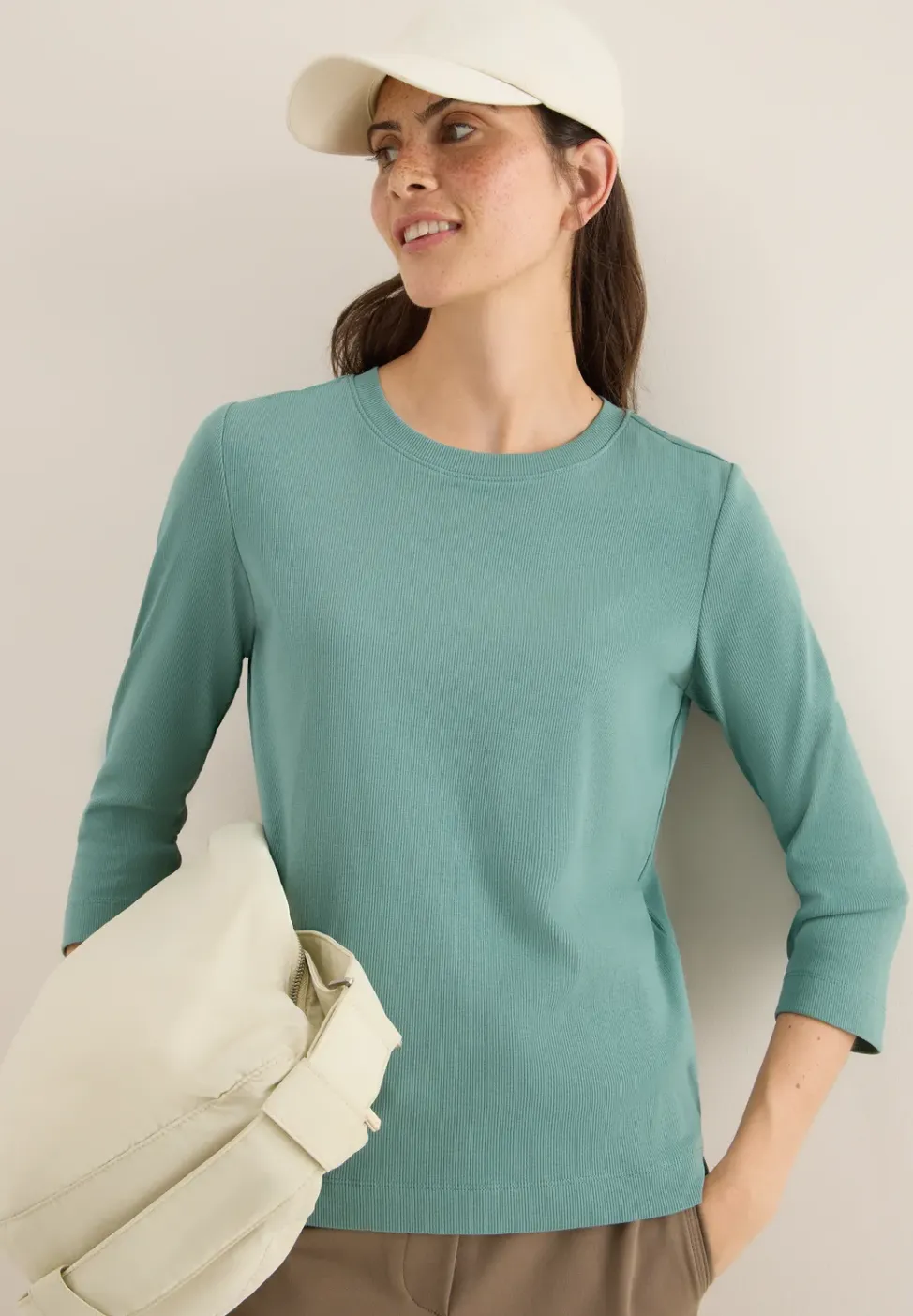 Shirt mit Rippstruktur