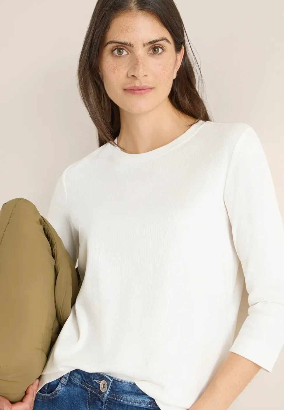 Shirt mit Rippstruktur