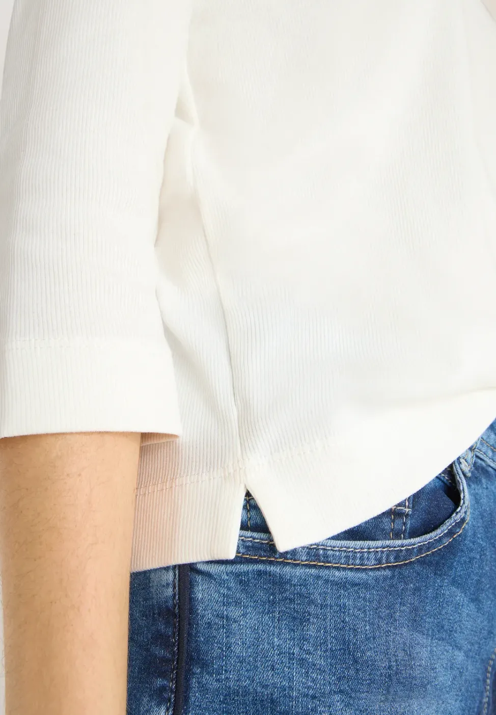 Shirt mit Rippstruktur