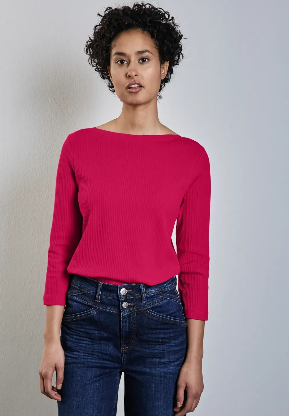 Shirt mit Rippstruktur