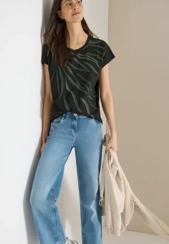 Shirt mit Rundhals und Frontprint