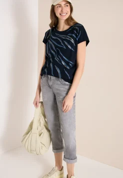 Shirt mit Rundhals und Frontprint