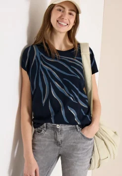Shirt mit Rundhals und Frontprint