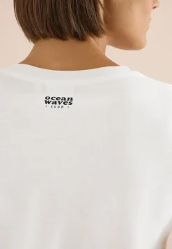 Shirt mit Rundhals und maritimem Print