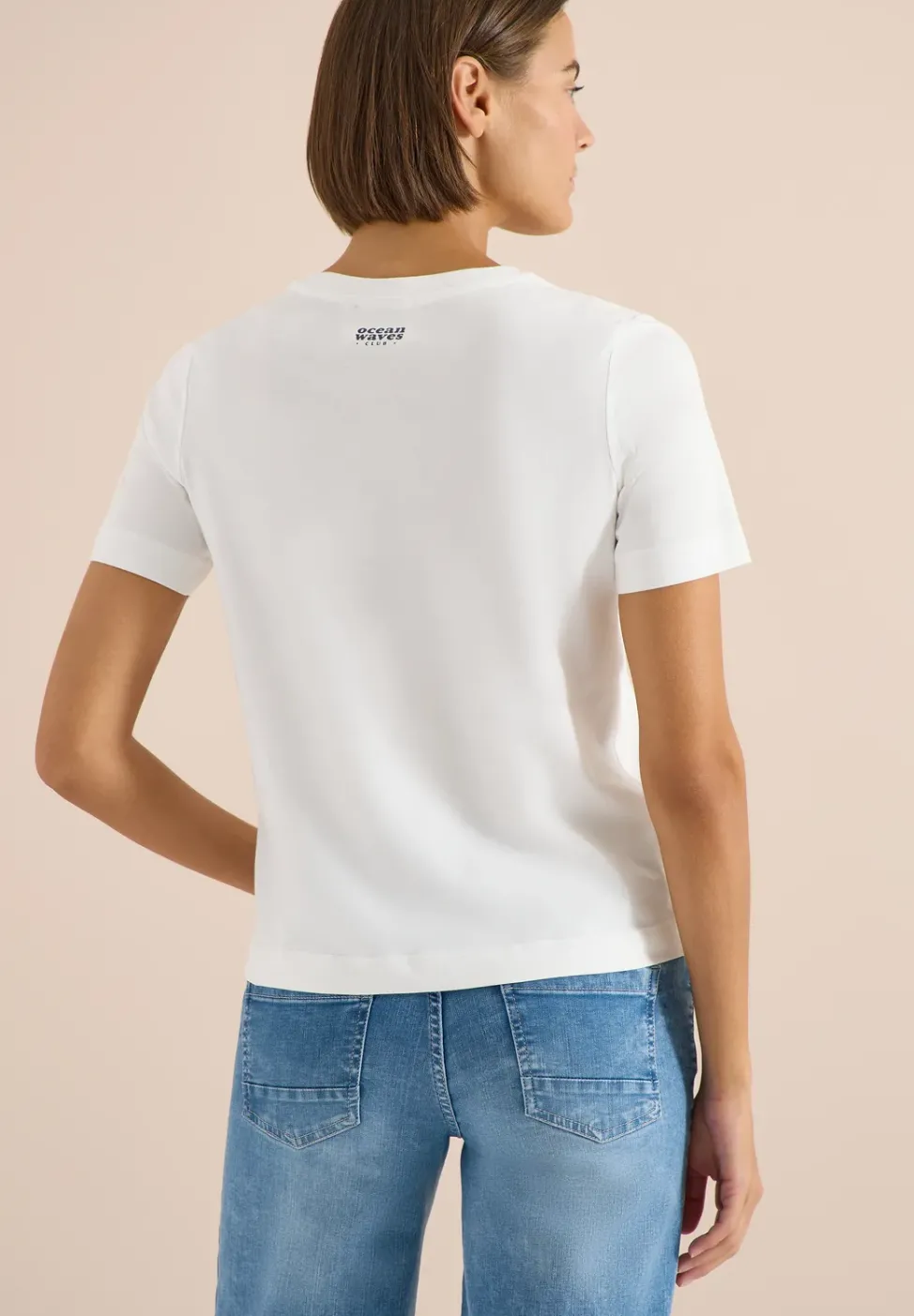 Shirt mit Rundhals und maritimem Print