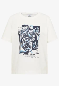 Shirt mit Rundhals und maritimem Print
