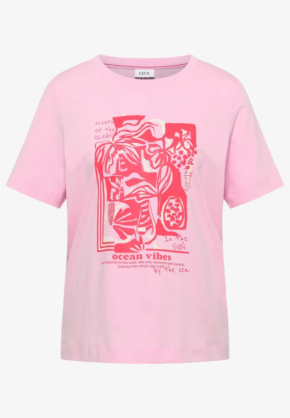 Shirt mit Rundhals und maritimem Print