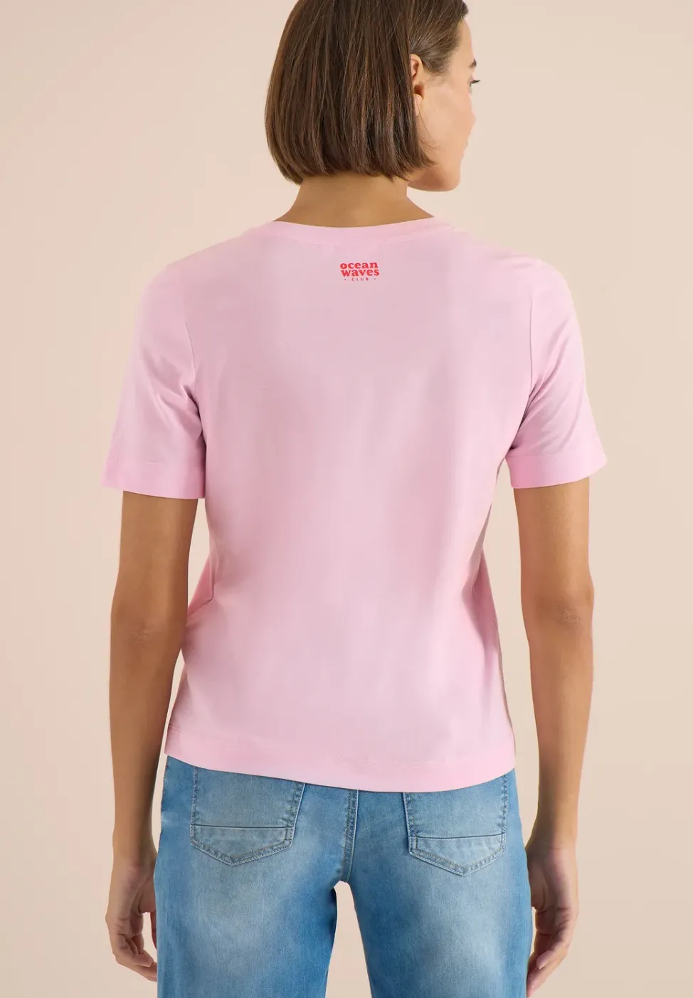 Shirt mit Rundhals und maritimem Print