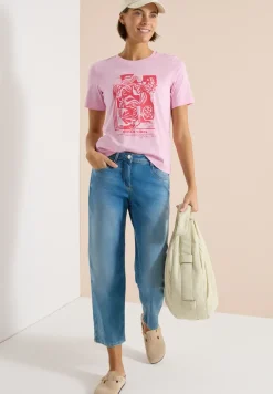 Shirt mit Rundhals und maritimem Print