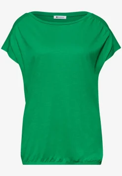 Shirt mit Rundhals und Raffung