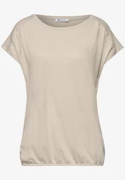 Shirt mit Rundhals und Raffung