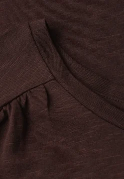 Shirt mit Rundhals und Raffung