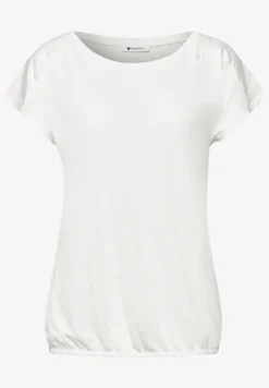 Shirt mit Rundhals und Raffung