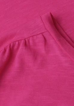 Shirt mit Rundhals und Raffung