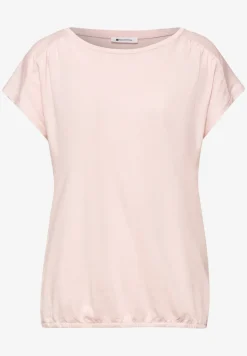 Shirt mit Rundhals und Raffung