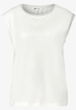 Shirt mit Rundhals und Rippdetails