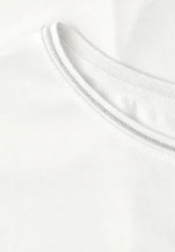 Shirt mit Rundhals und Rippdetails