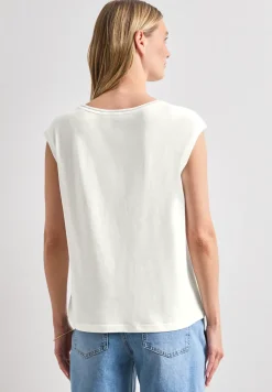 Shirt mit Rundhals und Rippdetails