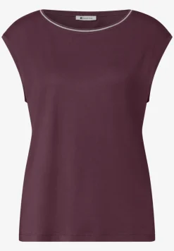 Shirt mit Rundhals und Rippdetails