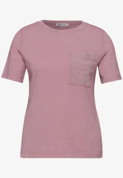 Shirt mit Rundhals und Schmucksteinen