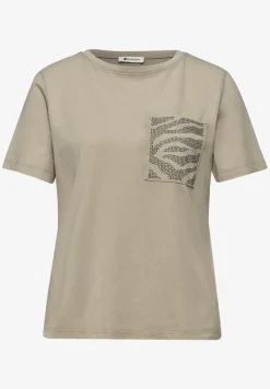 Shirt mit Rundhals und Schmucksteinen