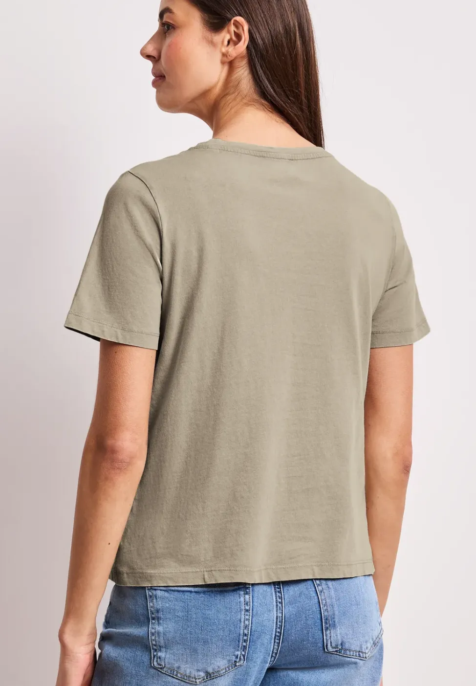 Shirt mit Rundhals und Schmucksteinen