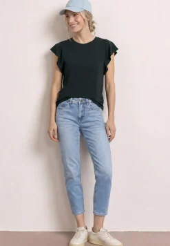 Shirt mit Rundhals und Volantärmeln