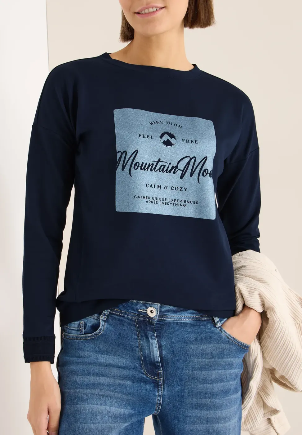 Shirt mit Satin Print