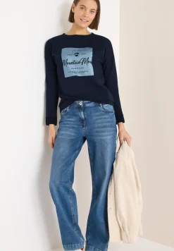 Shirt mit Satin Print