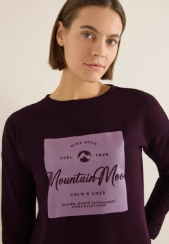 Shirt mit Satin Print