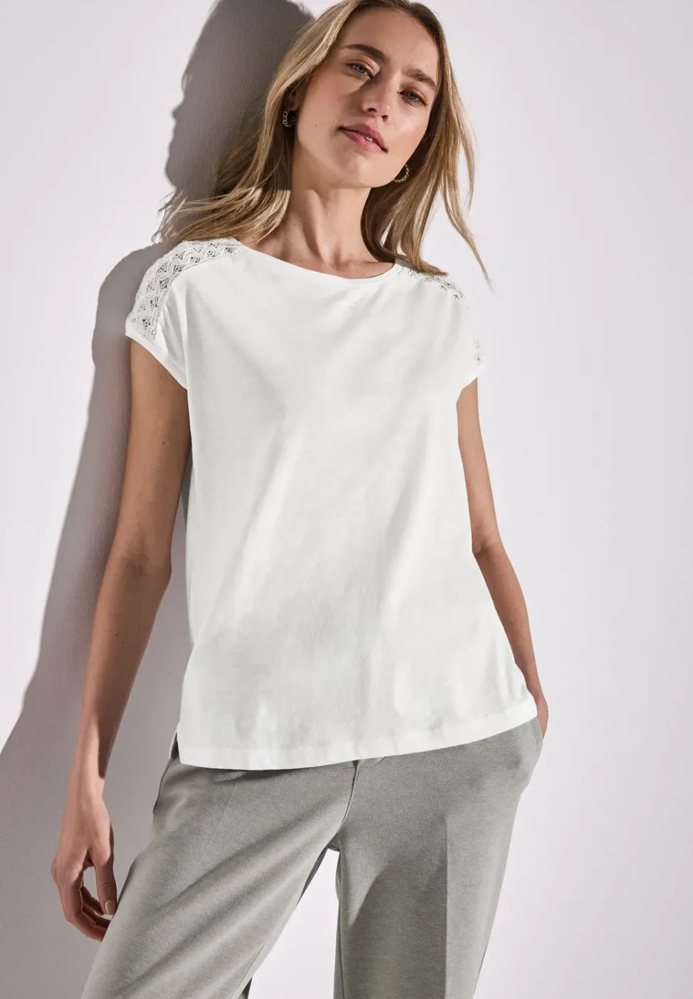 Shirt mit Spitzendetail