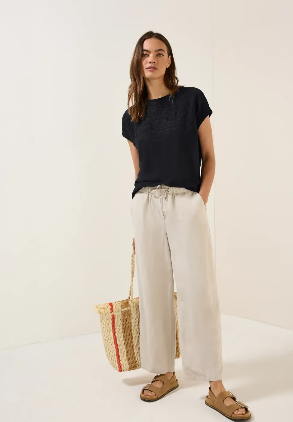 Shirt mit Stick-Muster