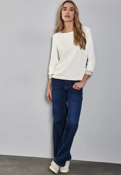 Shirt mit Streifen-Bündchen