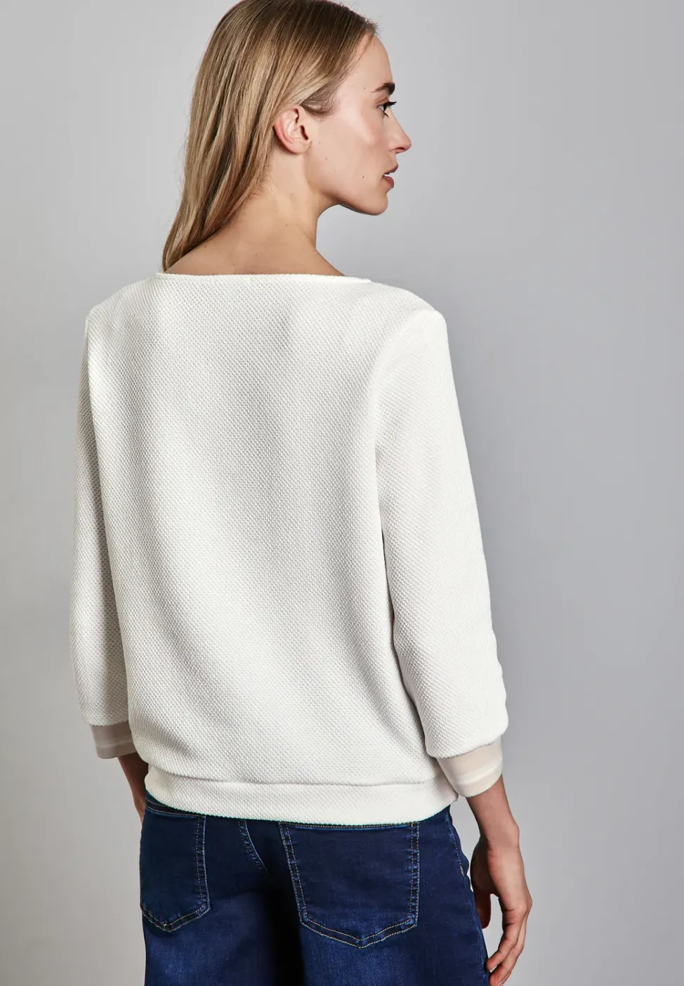 Shirt mit Streifen-Bündchen