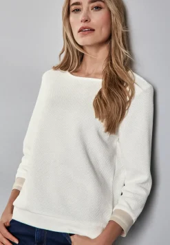 Shirt mit Streifen-Bündchen