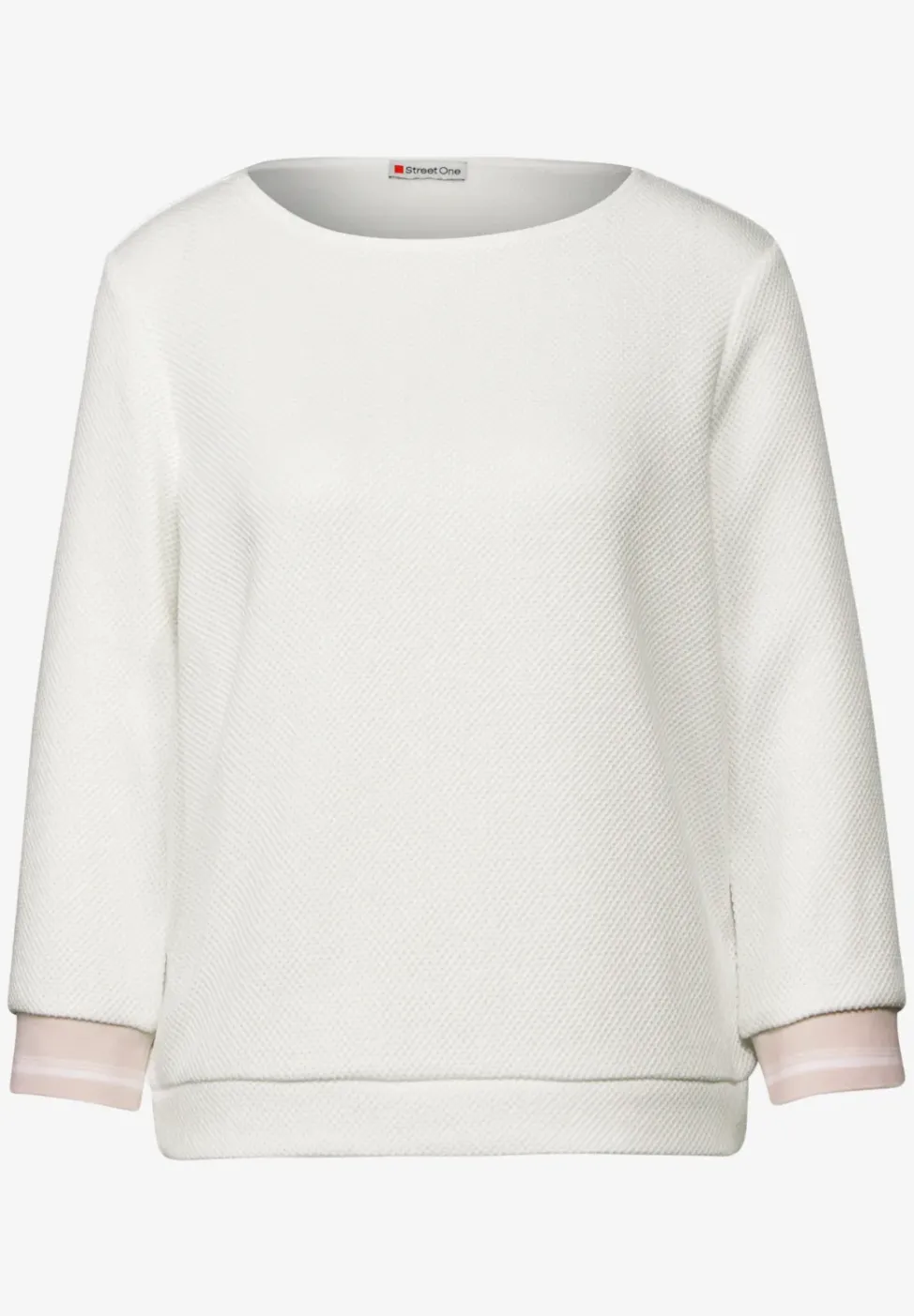 Shirt mit Streifen-Bündchen