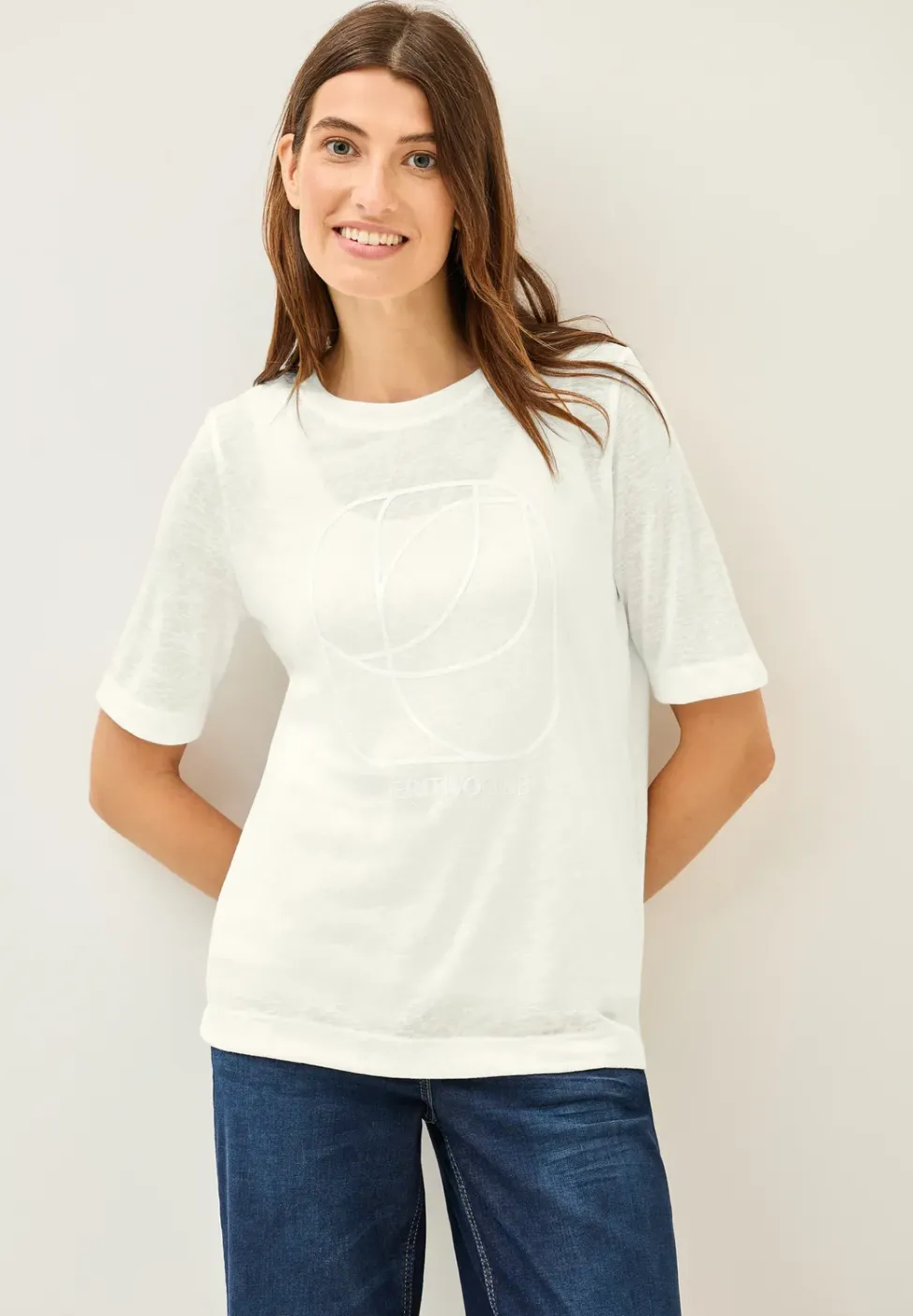 Shirt mit tonalem Print