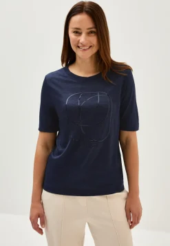 Shirt mit tonalem Print