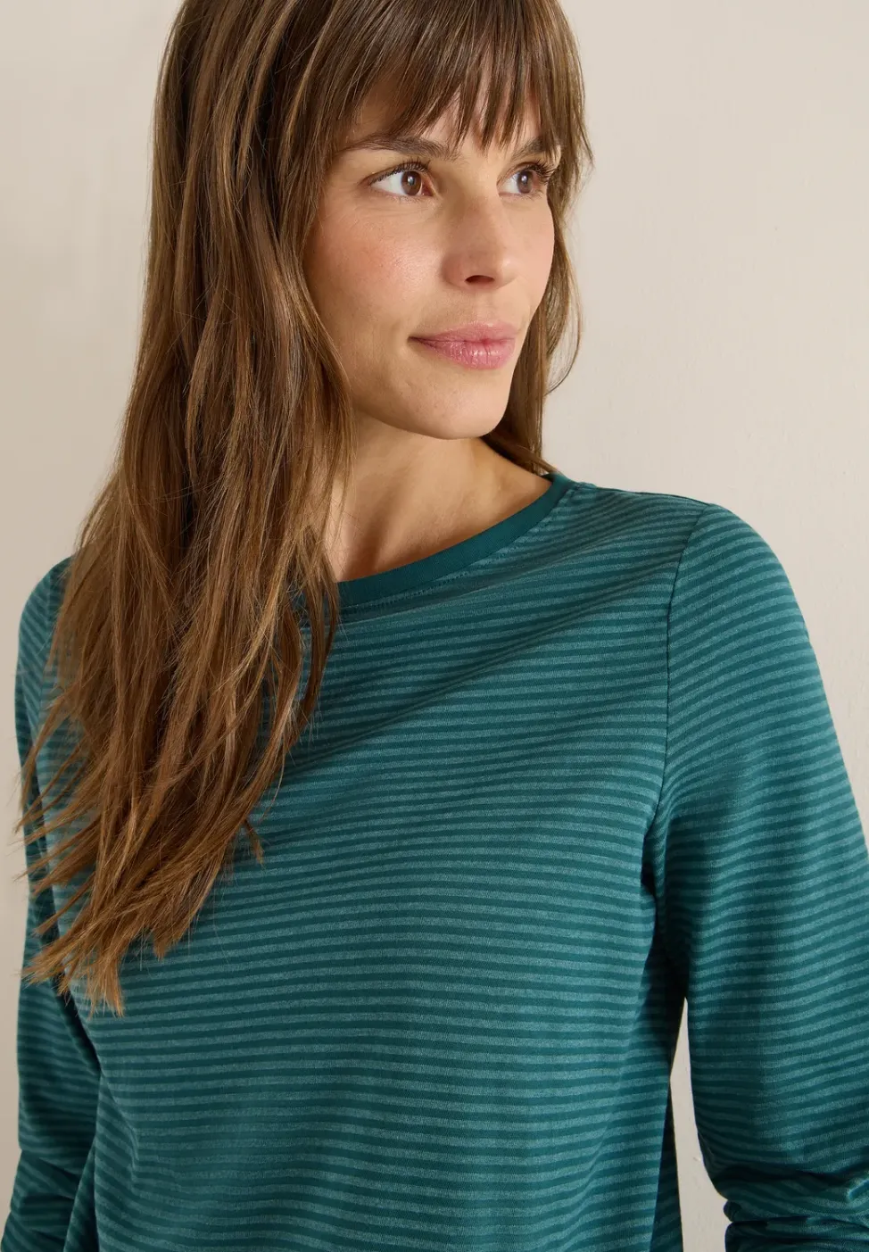 Shirt mit tonalen Streifen