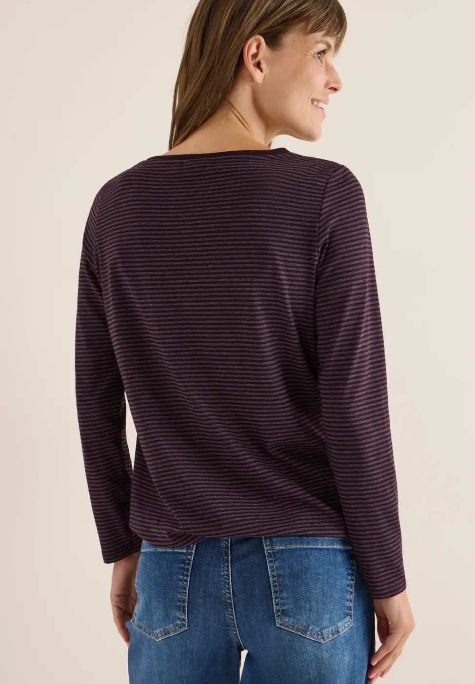 Shirt mit tonalen Streifen