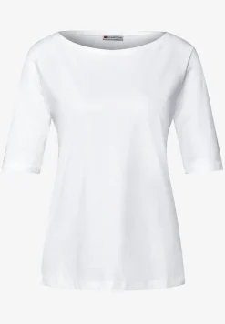 Shirt mit U-Boot-Ausschnitt