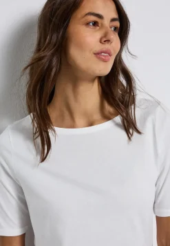 Shirt mit U-Boot-Ausschnitt