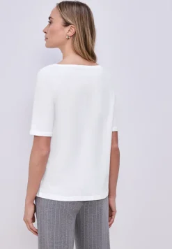 Shirt mit U-Boot-Ausschnitt