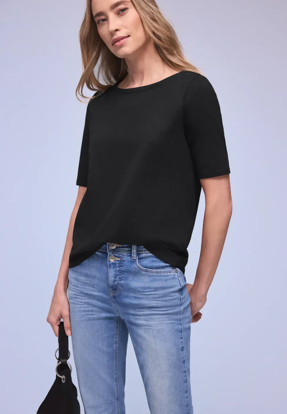 Shirt mit U-Boot-Ausschnitt