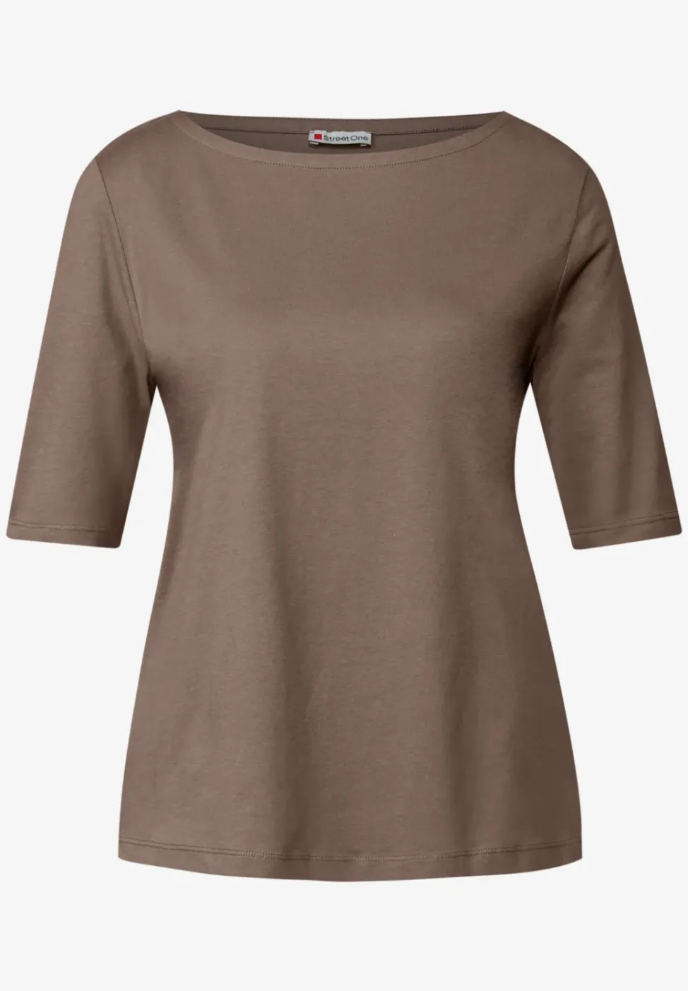 Shirt mit U-Boot-Ausschnitt