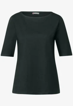 Shirt mit U-Boot-Ausschnitt