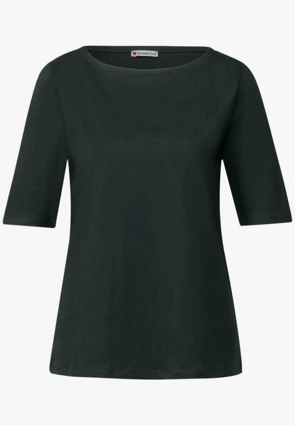 Shirt mit U-Boot-Ausschnitt