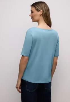 Shirt mit U-Boot-Ausschnitt
