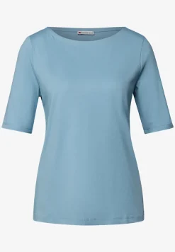 Shirt mit U-Boot-Ausschnitt