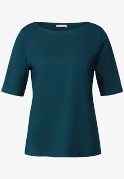 Shirt mit U-Boot-Ausschnitt